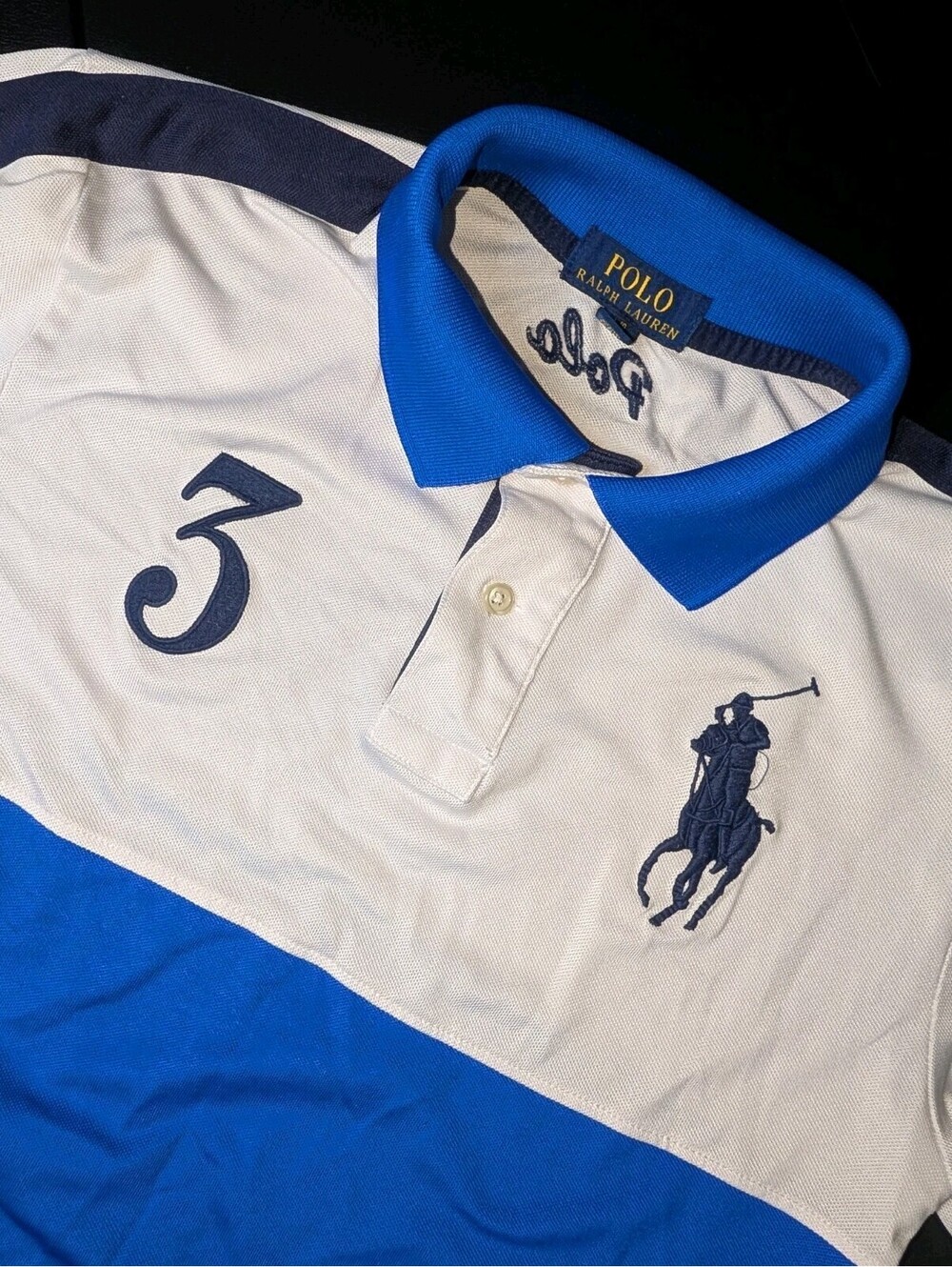 Polo Ralph Lauren Big Pony Blue White Ruby Polo Youth Large 14/16